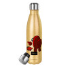 Glitter gold stainless steel thermos bottle, double-walled, 500ml