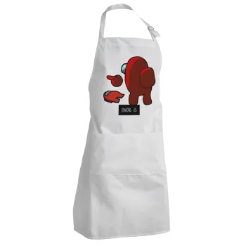 Among US i am impostor..., Ποδιά Σεφ Ολόσωμη Ενήλικων (με ρυθμιστικά και 2 τσέπες)