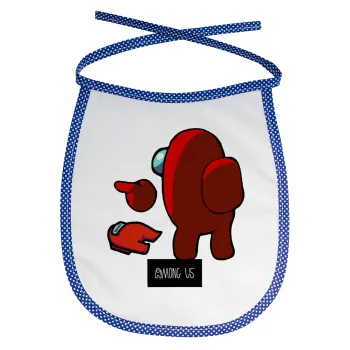 Among US i am impostor..., Σαλιάρα μωρού αλέκιαστη με κορδόνι Μπλε