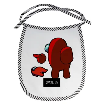 Among US i am impostor..., Σαλιάρα μωρού αλέκιαστη με κορδόνι Μαύρη