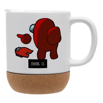 Among US i am impostor..., Κούπα, κεραμική με βάση φελού και καπάκι (ΜΑΤ), 330ml