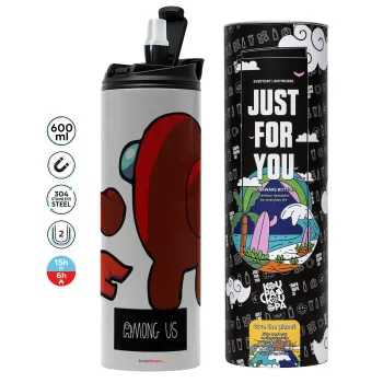 Among US i am impostor..., Tumbler stainless steel GREY 600ml