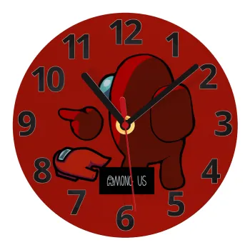 Among US i am impostor..., Ρολόι τοίχου γυάλινο (20cm)