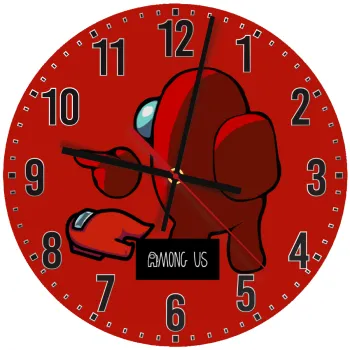 Among US i am impostor..., Ρολόι τοίχου ξύλινο (30cm)