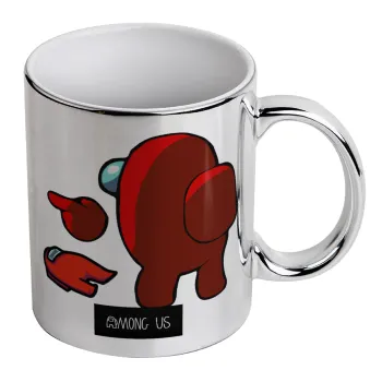 Among US i am impostor..., Mug ceramic, silver mirror, 330ml