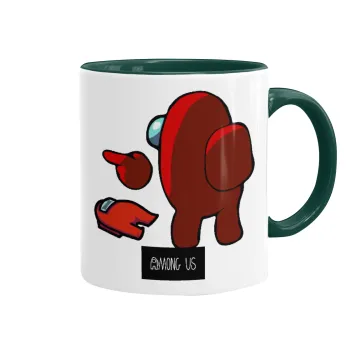 Among US i am impostor..., Mug colored green, ceramic, 330ml