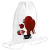 Backpack pouch GYMBAG white (28x40cm)