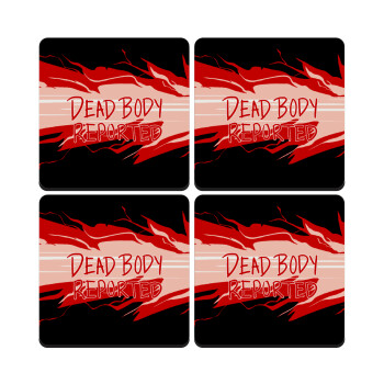 Among US dead body reported, ΣΕΤ 4 Σουβέρ ξύλινα τετράγωνα (9cm)