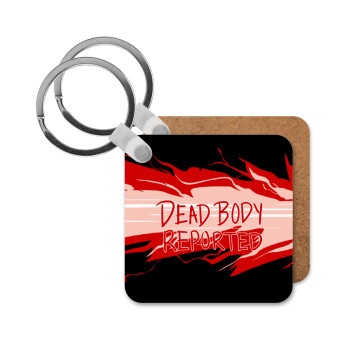 Among US dead body reported, Μπρελόκ Ξύλινο τετράγωνο MDF