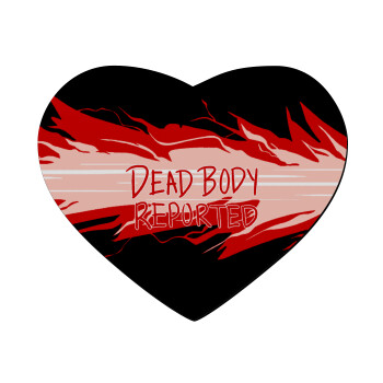 Among US dead body reported, Mousepad heart 23x20cm