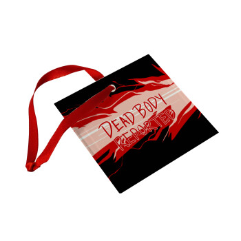 Among US dead body reported, Christmas ornament, glass square ornament 9x9cm