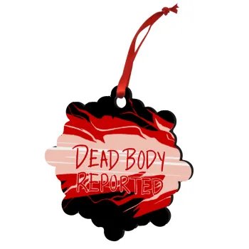 Among US dead body reported, Christmas ornament snowflake wooden 7.5cm