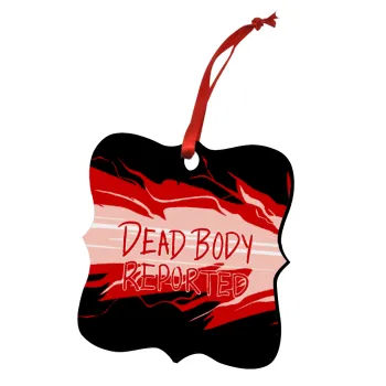 Among US dead body reported, Christmas ornament polygon wooden 7.5cm