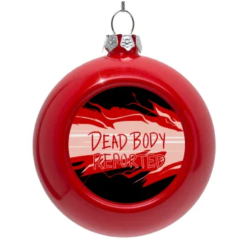 Among US dead body reported, Στολίδι Χριστουγεννιάτικη μπάλα δένδρου Κόκκινη 8cm