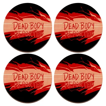 Among US dead body reported, ΣΕΤ x4 Σουβέρ ξύλινα στρογγυλά plywood (9cm)