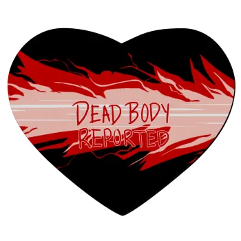 Among US dead body reported, Mousepad καρδιά 23x20cm