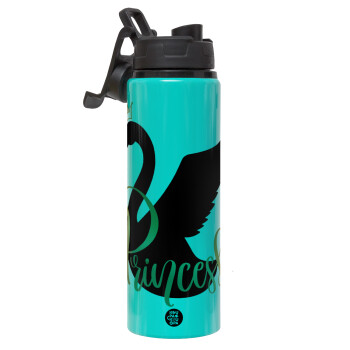 Swan Princess, Metallic water bottle with safety lid, 850ml aluminum