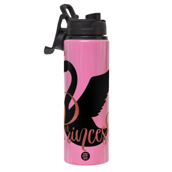 Swan Princess, Metallic water bottle with safety lid, 850ml aluminum