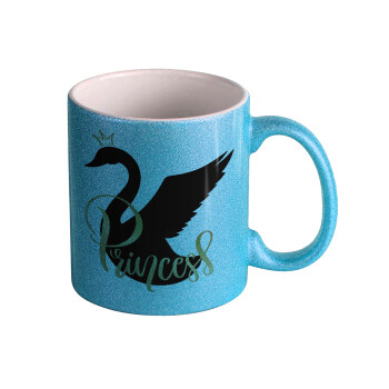 Swan Princess, Κούπα Σιέλ Glitter που γυαλίζει, κεραμική, 330ml