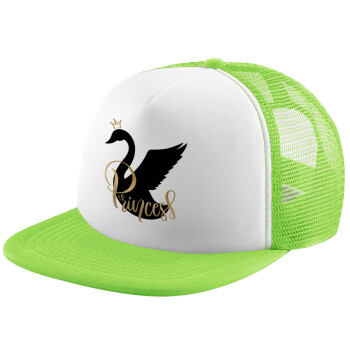 Swan Princess, Καπέλο Soft Trucker με Δίχτυ Πράσινο/Λευκό