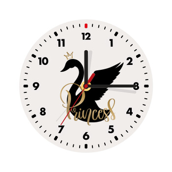 Swan Princess, Wooden wall clock (20cm)