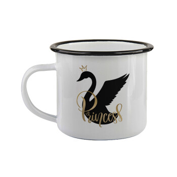 Swan Princess, Κούπα εμαγιέ με μαύρο χείλος 360ml