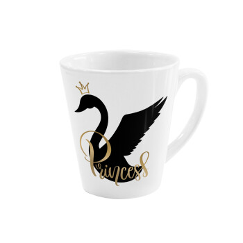 Swan Princess, Κούπα κωνική Latte Λευκή, κεραμική, 300ml