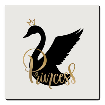 Swan Princess, Τετράγωνο μαγνητάκι ξύλινο 6x6cm