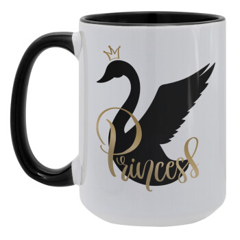 Swan Princess, Κούπα Mega 15oz, κεραμική Μαύρη, 450ml