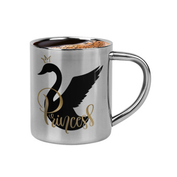 Swan Princess, Double-wall metal cup for espresso (220ml)