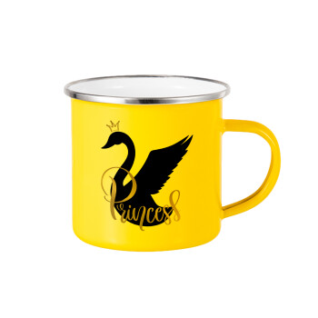 Swan Princess, Yellow Enamel Metallic Cup 360ml