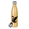 Glitter gold stainless steel thermos bottle, double-walled, 500ml