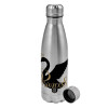 Metallic water bottle, stainless steel, 750ml