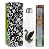 Easter candle, metallic white thermos bottle (500ml) & aromatic flat candle (30cm) (GRAY)