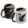 Color changing magic Mug, ceramic, 330ml when adding hot liquid inside, the black colour desappears (1 pcs)