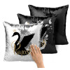 Μαξιλάρι καναπέ Μαγικό Μαύρο με πούλιες 40x40cm περιέχεται το γέμισμα