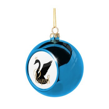 Swan Princess, Χριστουγεννιάτικη μπάλα δένδρου Μπλε 8cm