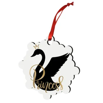 Swan Princess, Στολίδι Χριστουγεννιάτικο στολίδι snowflake ξύλινο 7.5cm