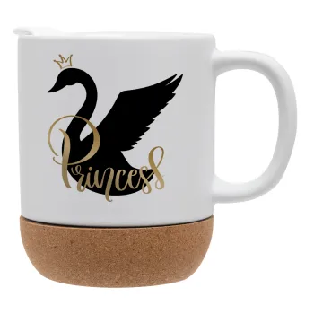 Swan Princess, Κούπα, κεραμική με βάση φελού και καπάκι (ΜΑΤ), 330ml