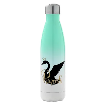 Swan Princess, Metal mug thermos Green/White (Stainless steel), double wall, 500ml