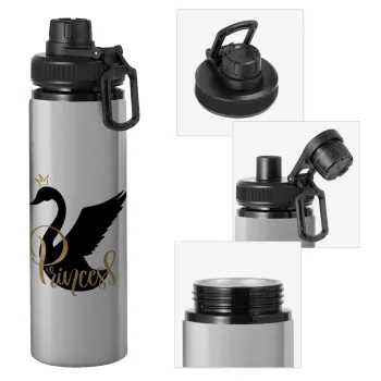Swan Princess, Metallic water bottle with safety cap, 850ml aluminum
