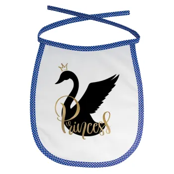 Swan Princess, Σαλιάρα μωρού αλέκιαστη με κορδόνι Μπλε