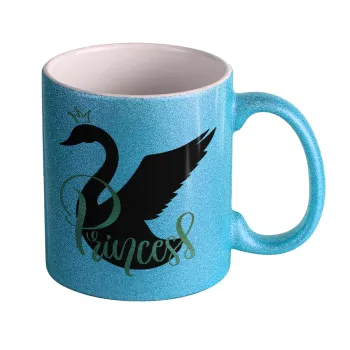 Swan Princess, Κούπα Σιέλ Glitter που γυαλίζει, κεραμική, 330ml