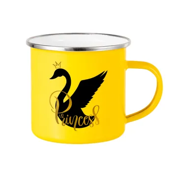 Swan Princess, Yellow Enamel Metallic Cup 360ml