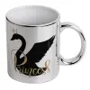 Mug ceramic, silver mirror, 330ml