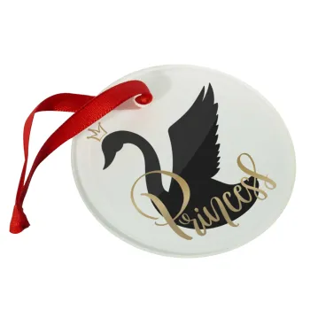 Swan Princess, Christmas ornament glass 9cm