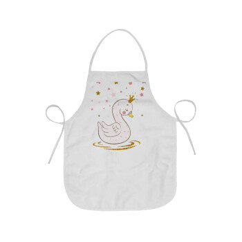 Crowned swan, Chef Apron Short Full Length Adult (63x75cm)