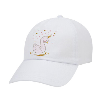 Crowned swan, Καπέλο Baseball Λευκό (5-φύλλο, unisex)