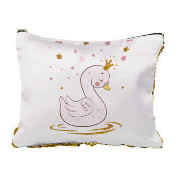 Crowned swan, Τσαντάκι νεσεσέρ με πούλιες (Sequin) Χρυσό