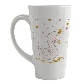 Κύκνος με στέμα, Κούπα κωνική Latte Μεγάλη, κεραμική, 450ml